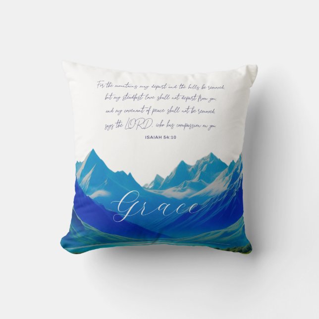 Modern Scripture Isaiah 54 Throw Pillow (Front)