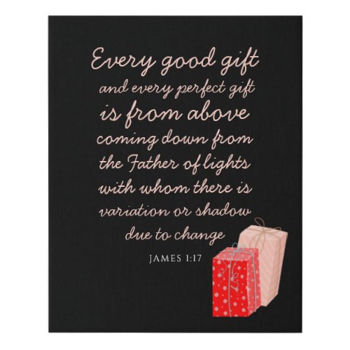 Modern Scripture James 117 Wrapped Canvas Print