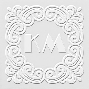Modern Scroll Monogram Embosser