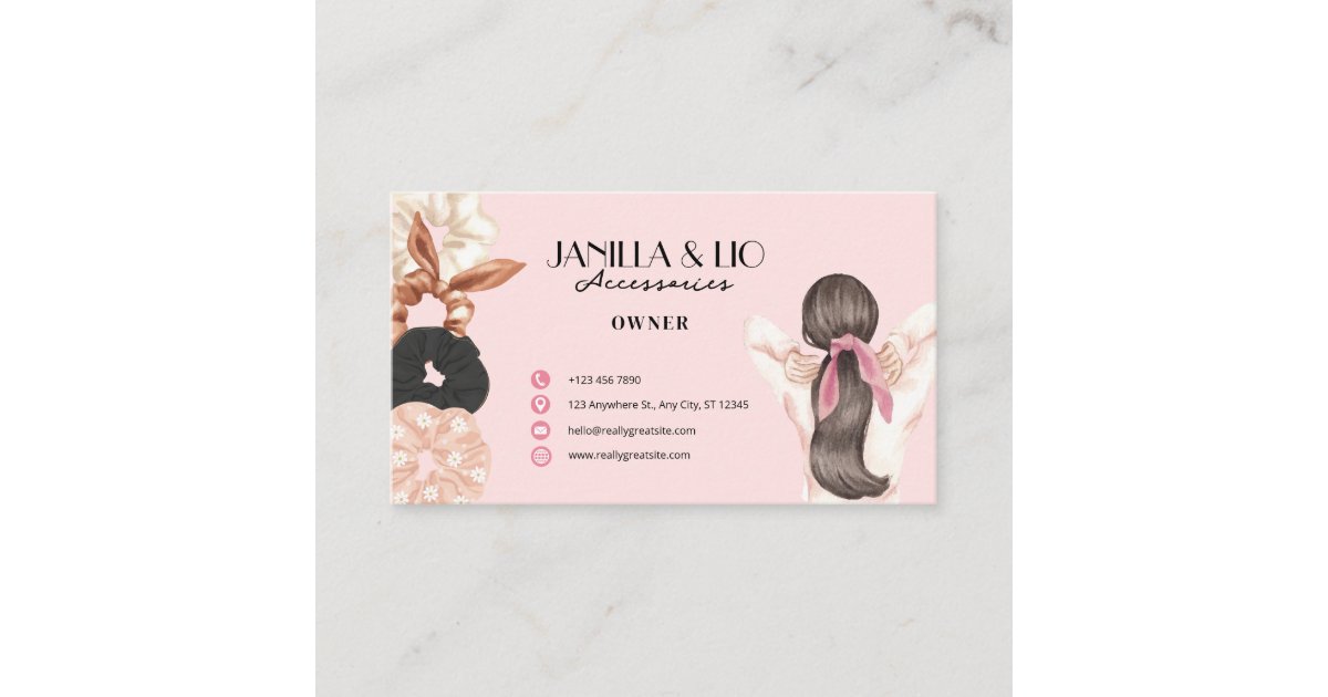 Modern Scrunchie Business Card | Zazzle