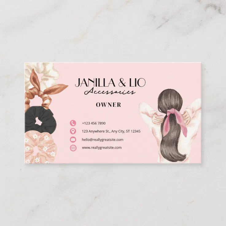 Modern Scrunchie Business Card | Zazzle