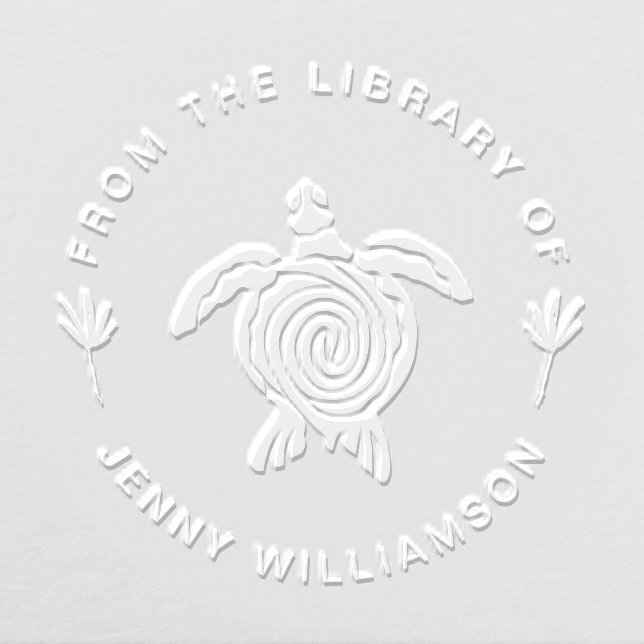 Modern Sea Turtle Simple From The Library Of Book Embosser (Design)