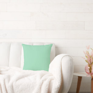 Modern Seafoam Green Plain Solid Color Throw Pillow