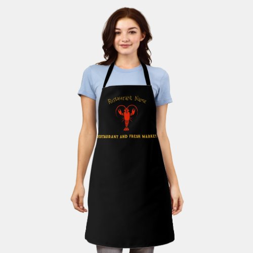 Modern seafood Restaurant  Market crayfish custom Apron