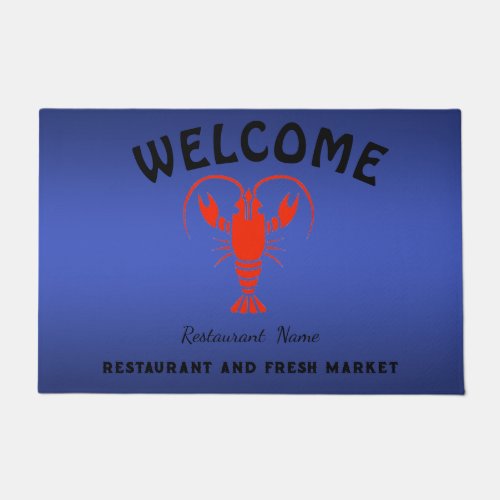 Modern seafood Restaurant  Market crayfish custom Doormat