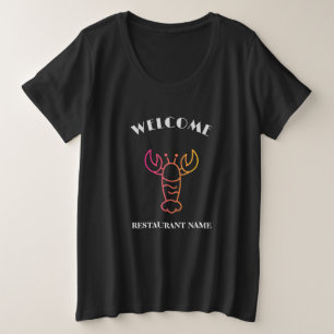 Modern seafood welcome crawfish Lobster Name Plus Size T-Shirt