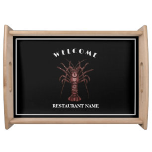 Modern seafood welcome Lobster sashimi custom name Serving Tray