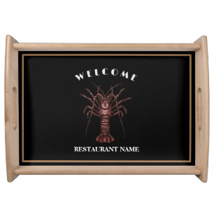 Modern seafood welcome Lobster sashimi custom name Serving Tray