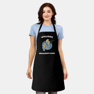 Modern seafood welcome oyster custom Personalize Apron