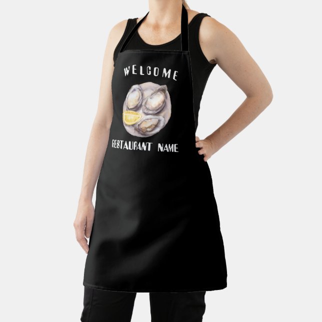 Modern seafood welcome oyster seafood Personalize  Apron (Insitu)