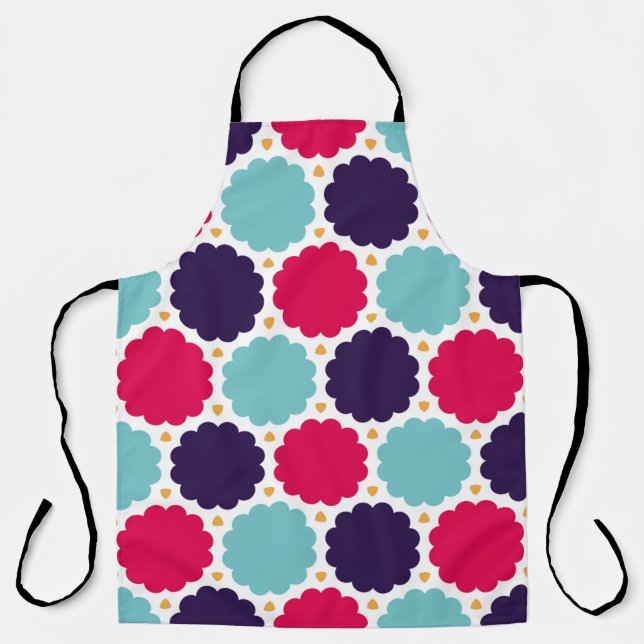  modern seamless colorful geometry cloud pattern,  apron (Front)