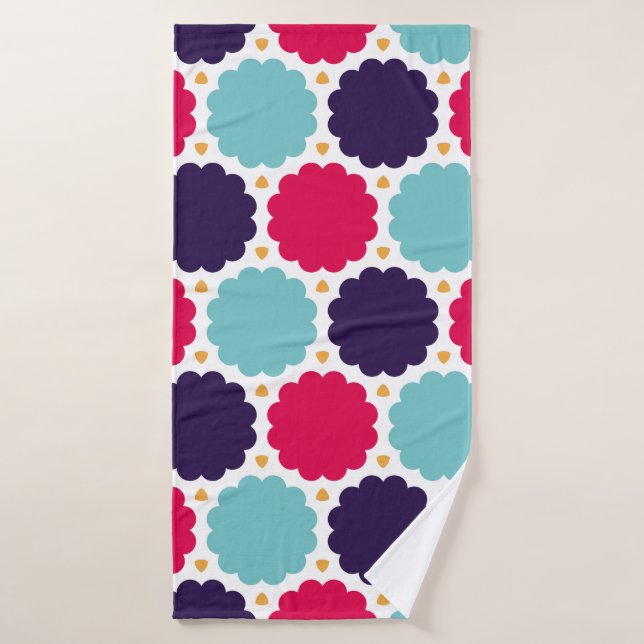  modern seamless colorful geometry cloud pattern,  bath towel (Bath Towel)