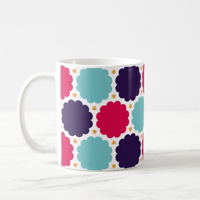  modern seamless colorful geometry cloud pattern,  coffee mug (Left)