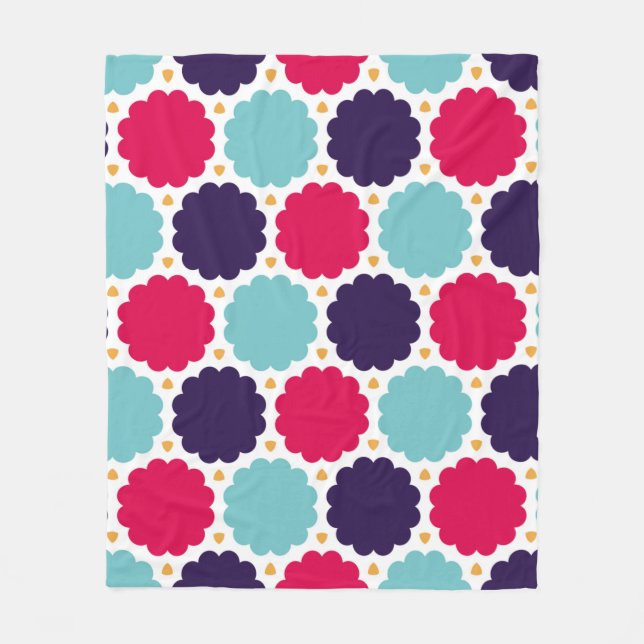  modern seamless colorful geometry cloud pattern,  fleece blanket (Front)