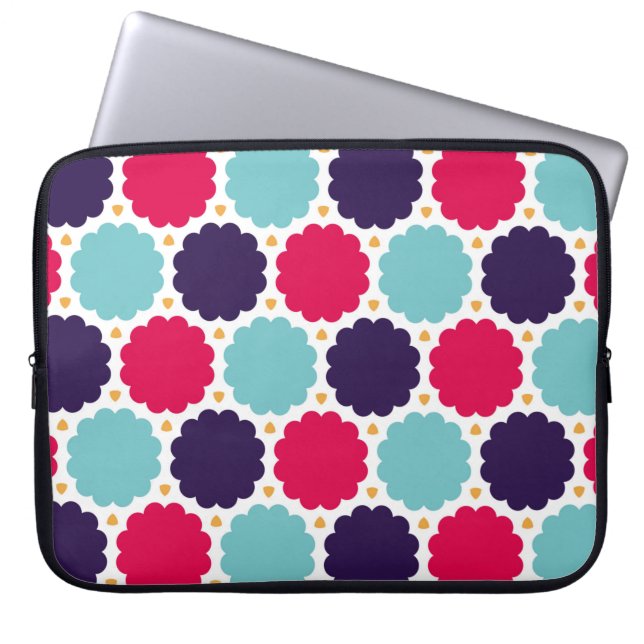  modern seamless colorful geometry cloud pattern,  laptop sleeve (Front)