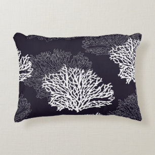 Modern seamless hand drawn coral pattern vintage i accent pillow