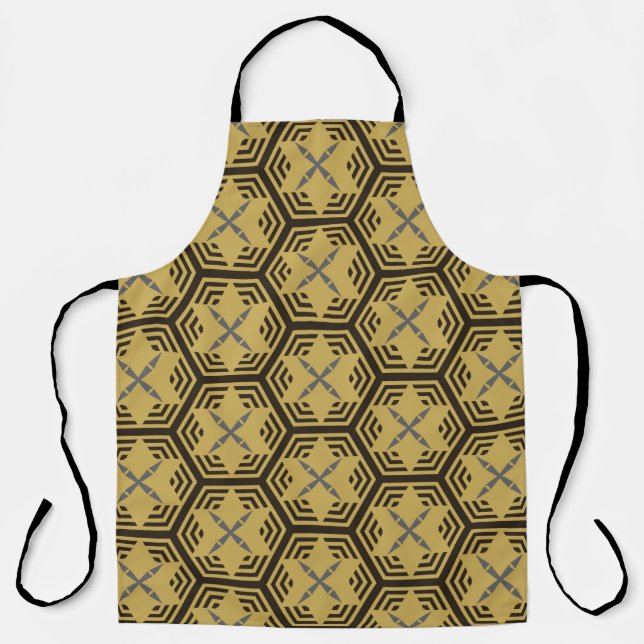 Modern seamless pattern,  gold color. Geometric Ba Apron (Front)
