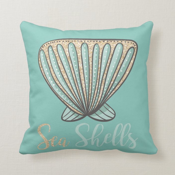 Modern Seashell Throw Pillow | Zazzle.com