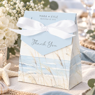 Modern Seaside Watercolor Beach Wedding Favor Boxes