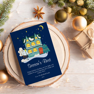 Modern Seasons Best Christmas Flat Holiday Card