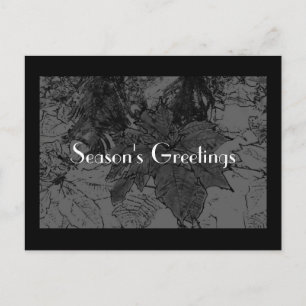 Modern Season's Greeting - Pocket Calendar Holiday Postcard