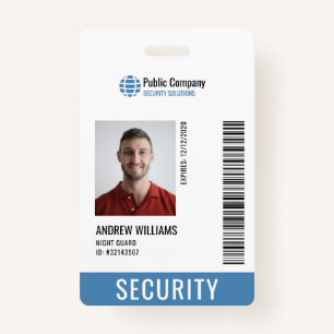Modern Security Company Guard #Cust Request Badge