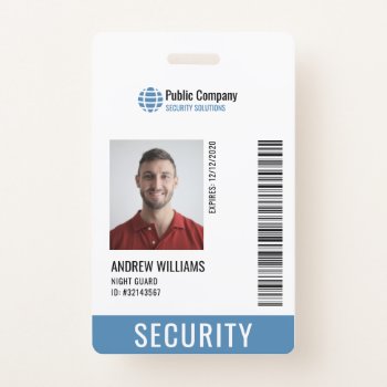 Modern Security Company Guard #cust Request Badge by J32Teez at Zazzle