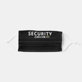 Modern Security Officer Custom Print Black Adult Cloth Face Mask (Front, Folded)