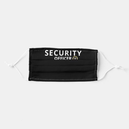 Modern Security Officer Custom Print Black Adult Cloth Face Mask (Front, Folded)
