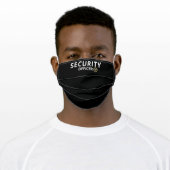 Modern Security Officer Custom Print Black Adult Cloth Face Mask (Worn)