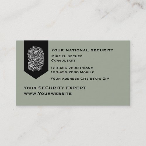 Modern Security Services Business Card