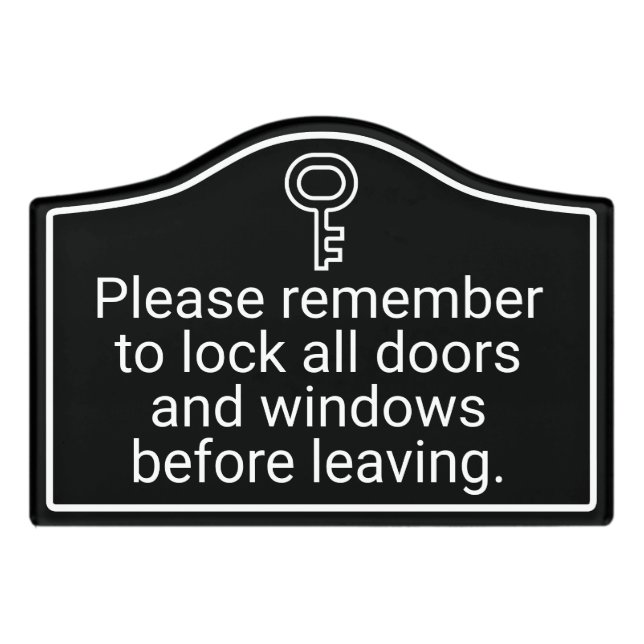 Modern Security Vacation Rental Sign (Small Crest Front)
