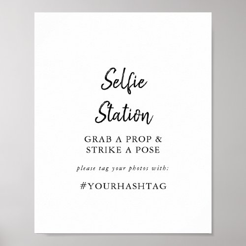 Modern Selfie Station Sign