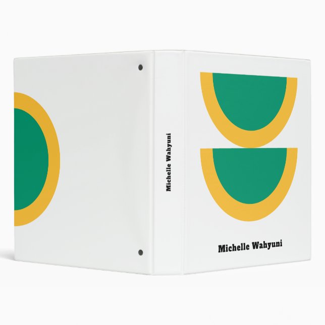 Modern Semicircle Minimalist Personalized Binder (Background)