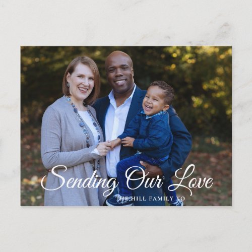 Modern Sending Love bible Personalized Postcard