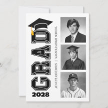 Modern Senior Baseball Player Photo Graduation