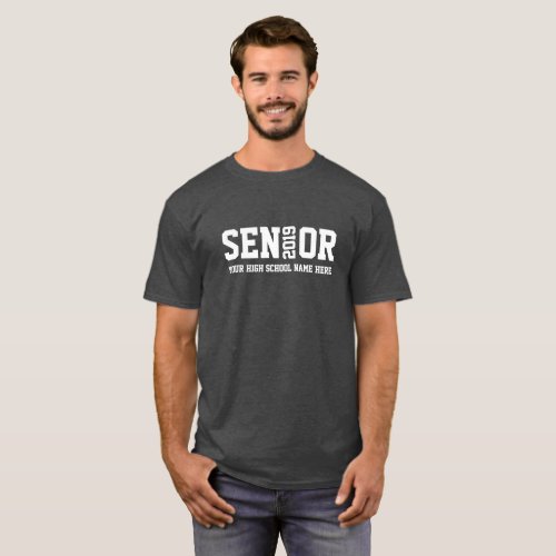 Modern Senior Block Letter Class of 2019 T_Shirt