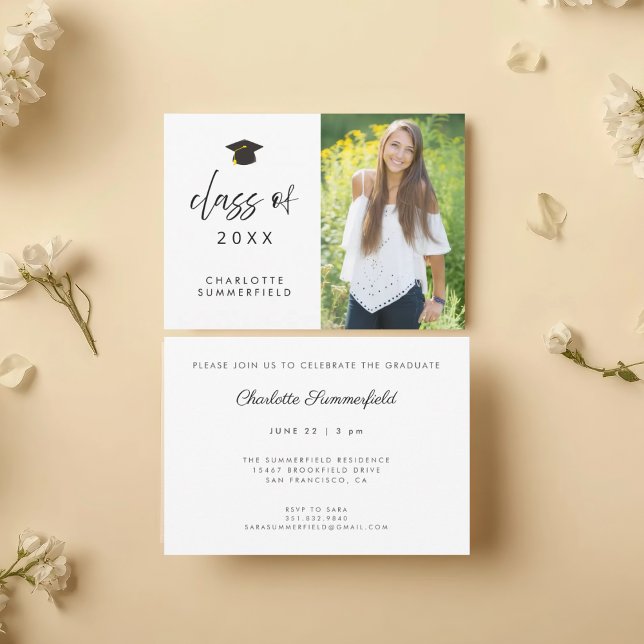 Modern Senior Class of Photo Graduation Invitation (Creator Uploaded)