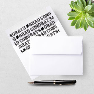 Modern Senior Football Player Graduation Envelope Liner