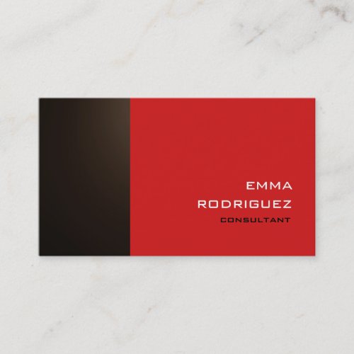 Modern Sepia Brown Red Sophisticated Trendy Style Business Card