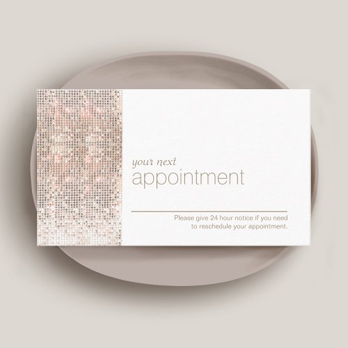 Modern Sequin Hair Salon Appointment Reminder