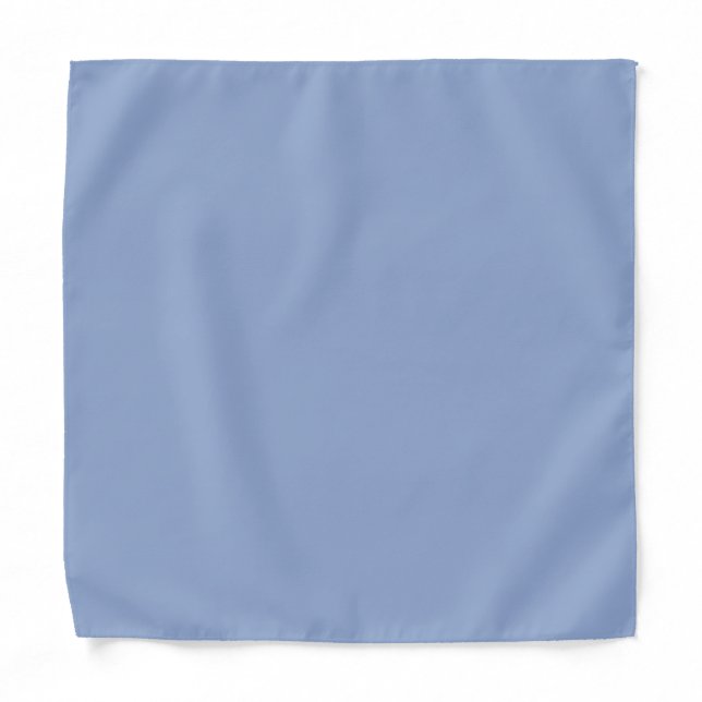 Modern Serenity Blue Plain Solid Color Bandana (Front)