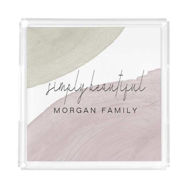 Modern Serenity | Monogram Acrylic Tray (Front)