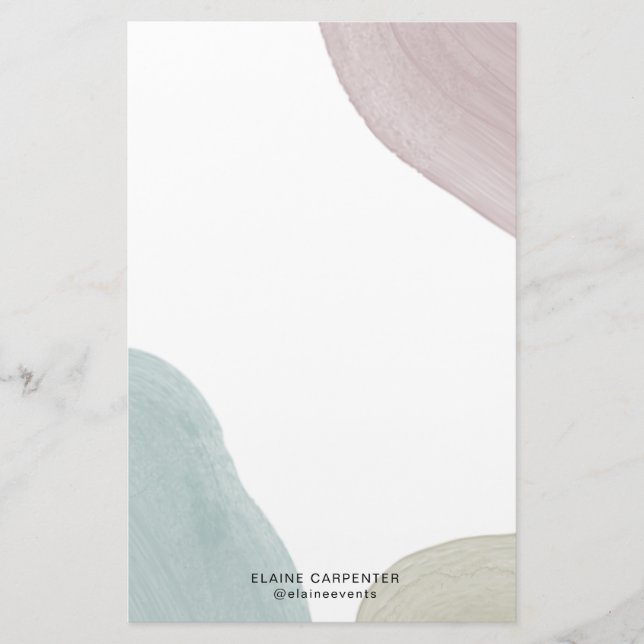 Modern Serenity | Personalized Stationery Paper (Front)