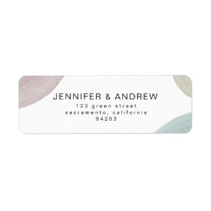 Modern Serenity Wedding Return Address Label