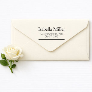 Modern Serif Name & Address Return Rubber Stamp