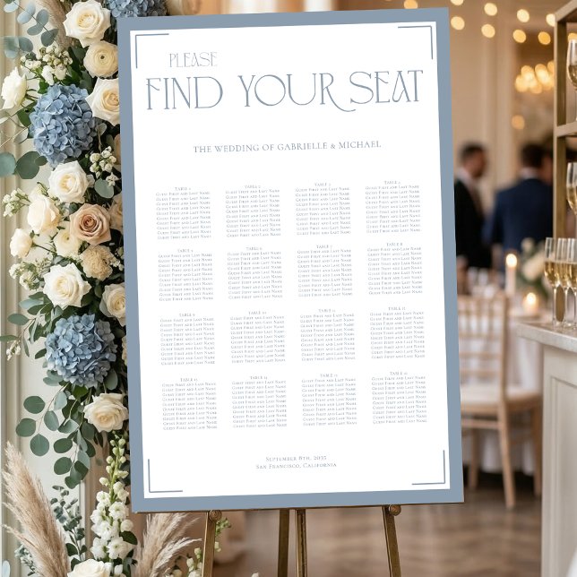 Modern Serif Typography Seating Chart Wedding Sign (Creator Uploaded)