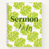 Sermon Notes Simple Minimal Blush Pink Calligraphy Notebook | Zazzle