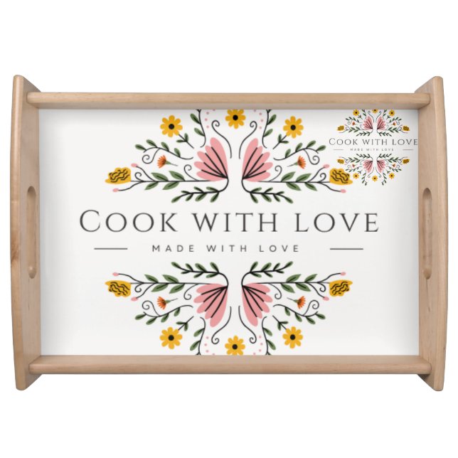 Modern Serving Tray | Decorative Kitchen Tray  (Front)