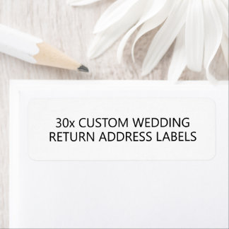 Modern Set of 30 Custom Wedding Return Address Label